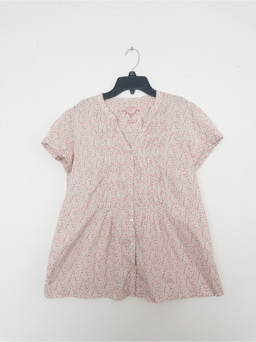 Sonoma Pretty Light Pink Floral Button-Front Women’s Blouse